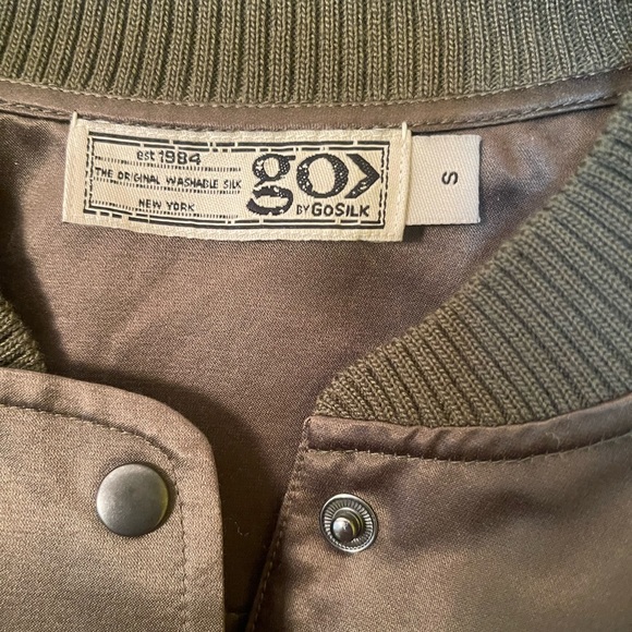 Go Silk Bomber jacket. NWOT. Small. - Picture 4 of 6